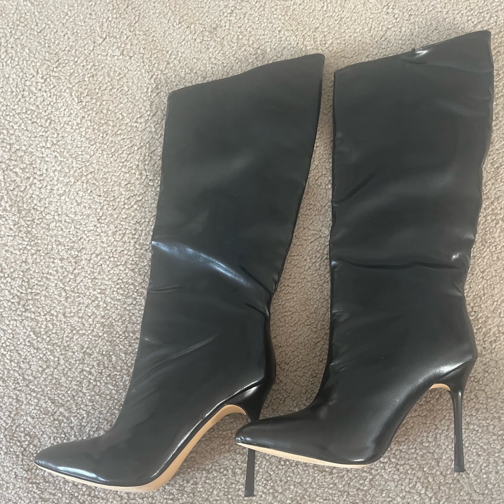 Black stiletto boots